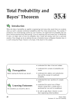 Total Probability and Bayes` Theorem