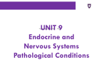 UNIT 9 Endocrine and Nervous Systems Pathological Conditions