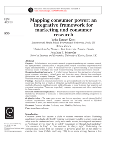Mapping consumer power: an integrative