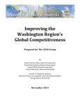 Improving the Washington Region`s Global Competitiveness