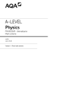 A-level Physics A Mark scheme Unit 05 - Section 2A