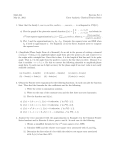 Math 344 Exercise Set 4 May 21, 2012 Error Analysis