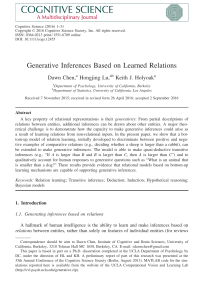 Generative Inferences Based on Learned Relations