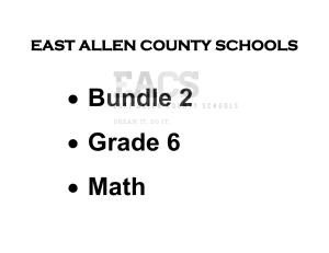 Bundle 2 Grade 6 Math - East Allen County Schools