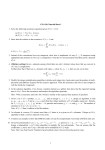 CSL 630, Tutorial Sheet 1 1. Solve the following recurrence