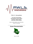 Sensor Characterization Report