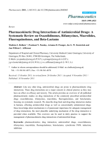 Pharmacokinetic Drug Interactions of Antimicrobial Drugs: A