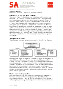 business strategy and pricing