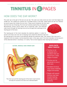tinnitus in 4 pages - Vanderbilt University Medical Center