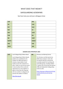 WHAT DOES THAT MEAN?? SAFEGUARDING ACRONYMS