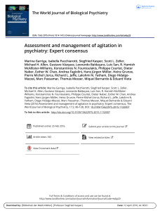 Assessment and management of agitation in psychiatry