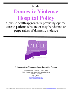 Domestic Violence Hospital Policy