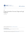 Energy Sectionalism: Economic Origins and Legal