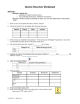 Atomic Structure Worksheet