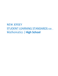 New Jersey Student Learning Standards for Mathematics High School