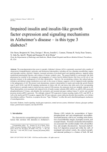 Impaired insulin and insulin-like growth factor expression
