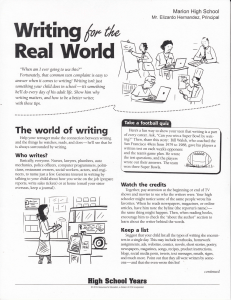 Writing for the Real World