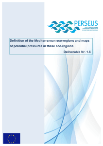Definition of the Mediterranean eco-regions and maps of