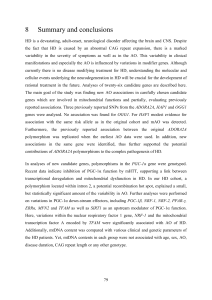 Modifier genes in Huntington`s desease - Ruhr