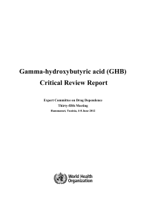 34th ECDD 2006/5 gamma-hydroxybutyric acid (GHB)