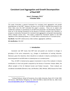 Consistent Level Aggregation and Growth Decomposition of Real GDP