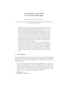 A systematic proof theory for several modal logics