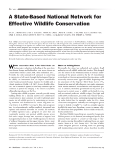 A State-Based National Network for Effective Wildlife Conservation