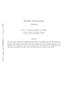 Models of Extinction: A Review