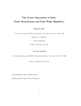 The Great Depression in Italy: Trade Restrictions and