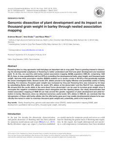 Genomic dissection of plant development and its