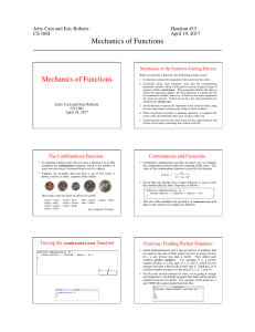 15 Mechanics of Functions