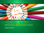 Mathematics Workshop for Parents