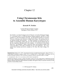 Chapter 12 Using Chromosome Kits to Assemble Human Karyotypes