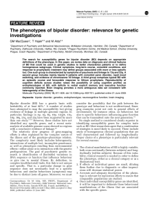The phenotypes of bipolar disorder: relevance for genetic