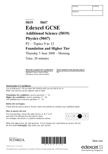 Edexcel GCSE - physicsinfo.co.uk