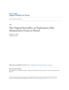 The Original Storyteller: an Exploration of the Metanarrative Frame