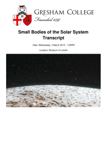 Small Bodies of the Solar System Transcript