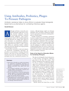 Using Antibodies, Probiotics, Phages To Pressure Pathogens