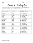 Suffix Spelling List