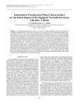 Estimation of Chemical and Phase Characteristics for the Initial