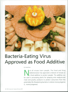 Bacteria-Eating Virus Approved as Food Additive