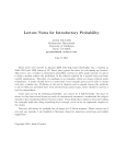 Lecture Notes for Introductory Probability