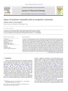 Impact of maximum sustainable yield on competitive community