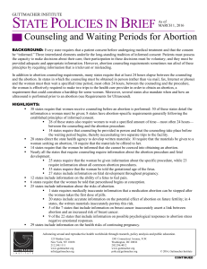 Counseling and Waiting Periods for Abortion | Guttmacher Institute