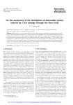 On the asymmetry of the distribution of observable comets induced