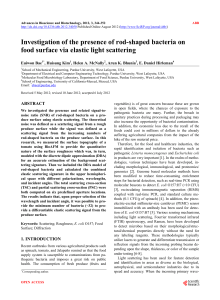 Investigation of the presence of rod-shaped bacteria on food surface