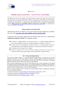 Stability and Growth Pact - An Overview