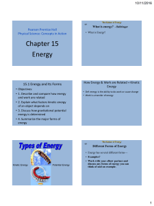 Chapter 15 Energy