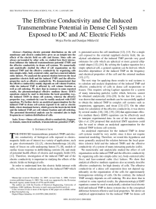 The Effective Conductivity and the Induced Transmembrane