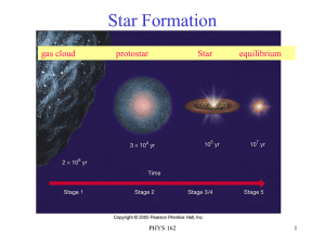 Lecture 15 Star Formation and Evolution 3/7